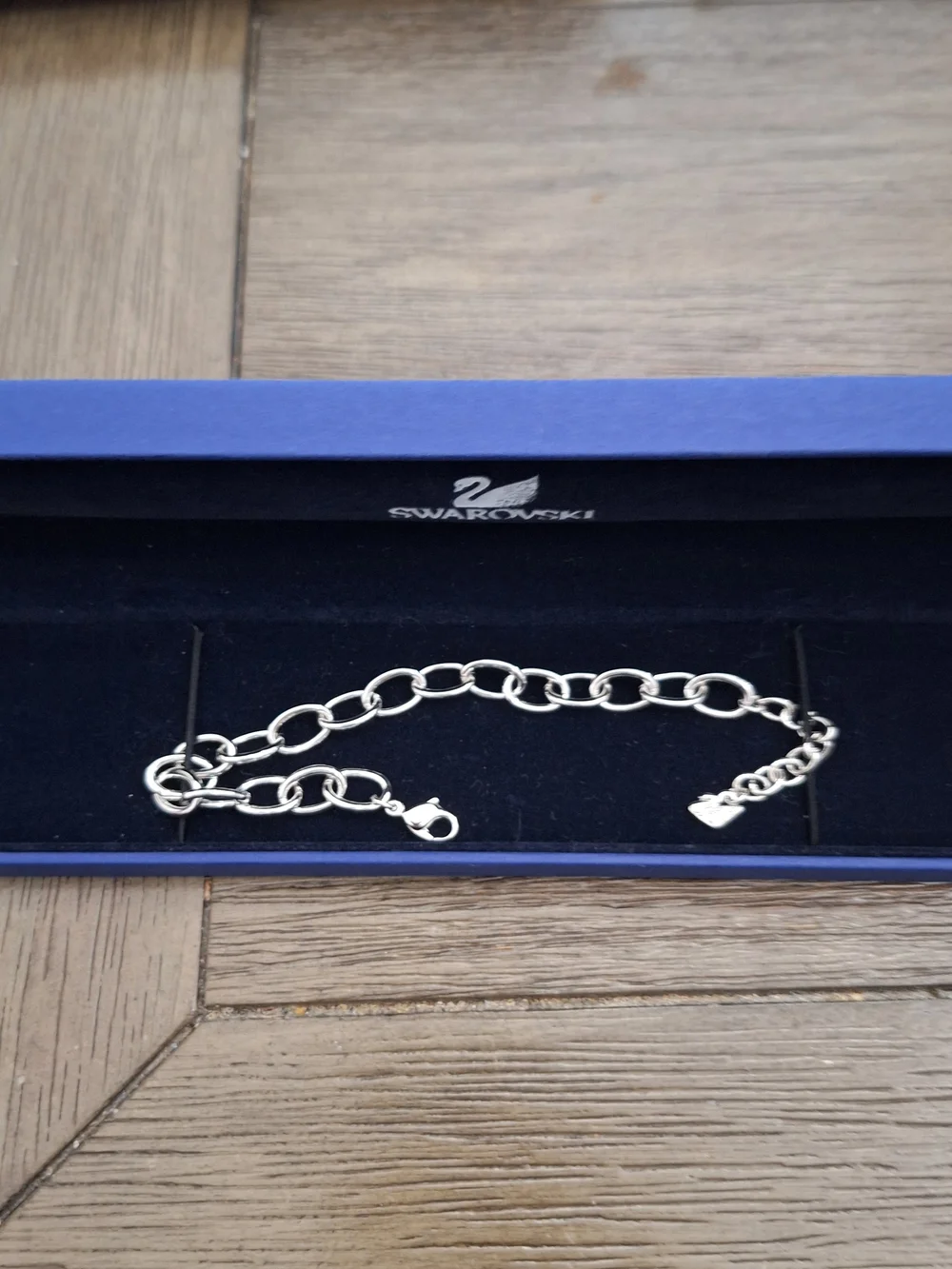 Swarovski Silver Link Bracelet - Sterling Look Chain